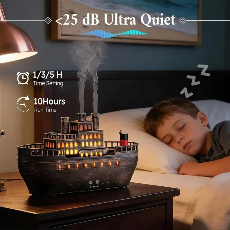 A21Q -Essential Oil Diffuser,Ultrasonic Titanic Humidifier With LED Lights,Quiet Operation,Perfect For Home,Offices,Bedroom