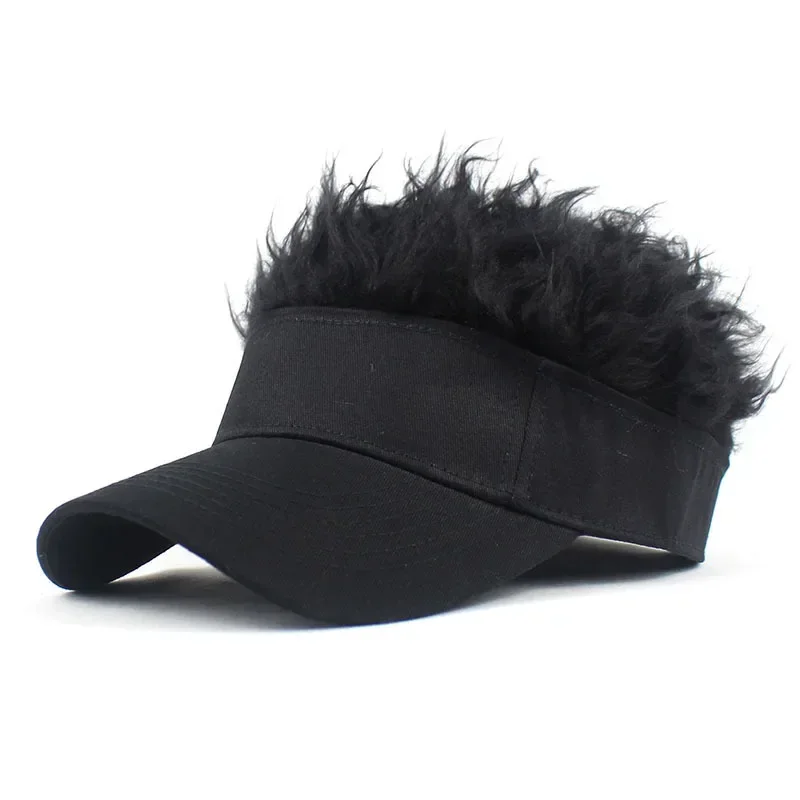 

2023 Baseball Cap with Spiked Hairs Wig Baseball Hat with Spiked Wigs Men Women Casual Concise Sunshade Adjustable Sun Visor