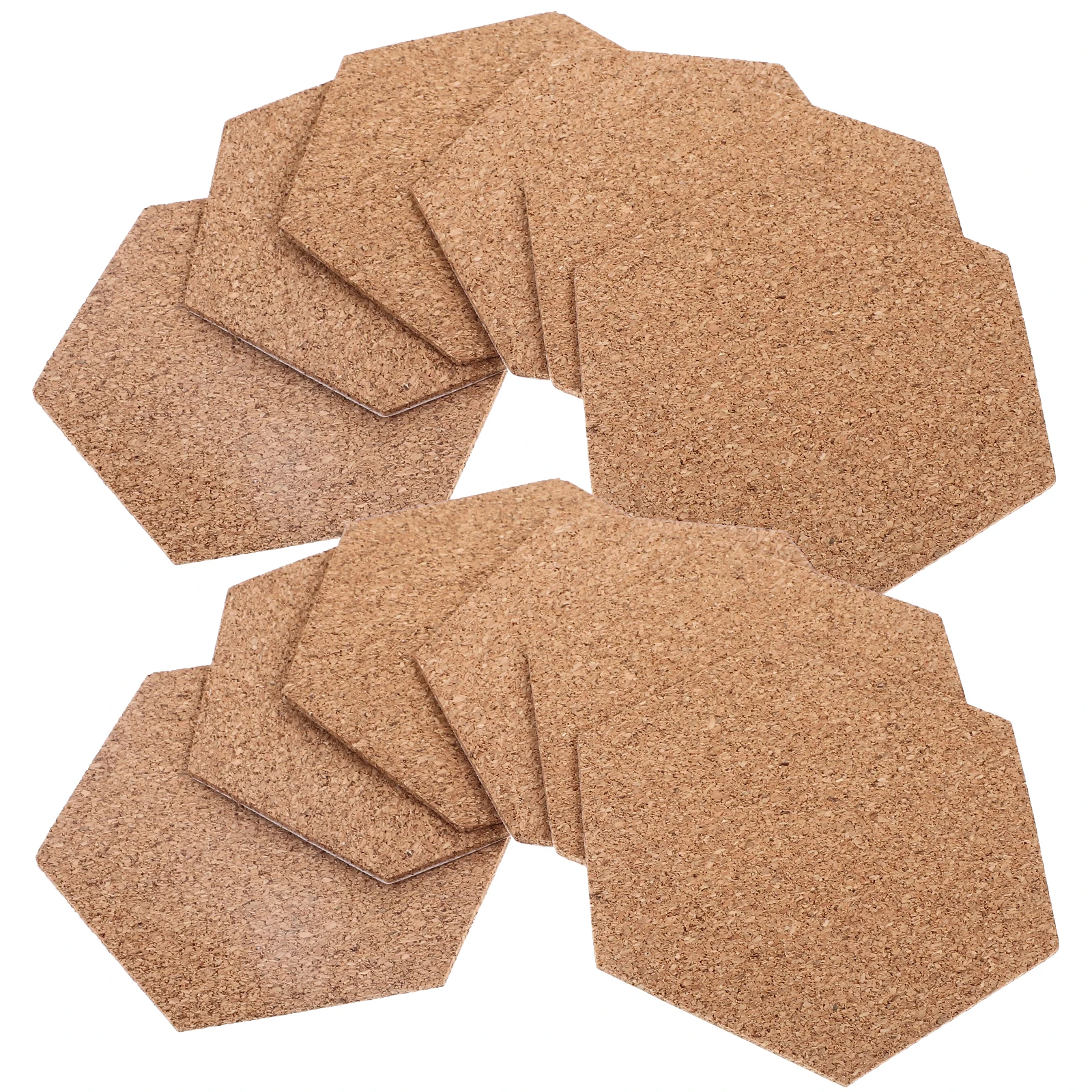 

10pcs 10 Hexagonal Cork Boards 75x039 Round Kitchen Hot Plate Mats Cup Pads High Temp Pot Heat Resistant Craft Board Home Decor