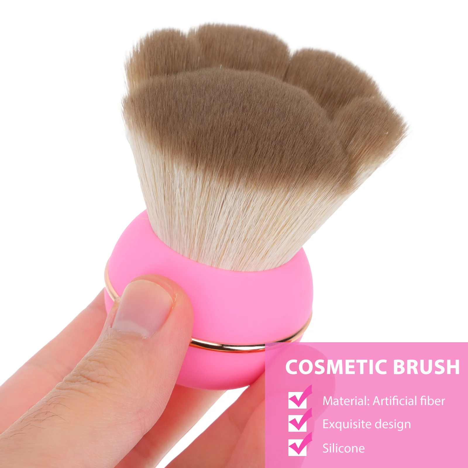 Applicatore in polvere per fard per il viso Pennello per trucco piccolo Accessorio per guance per fondotinta sciolto