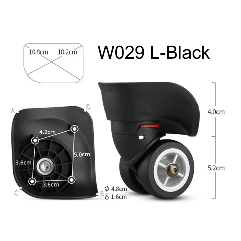 Premium Double Suitcase Wheels Mute Swivel Universal Luggage Repair Accessories-W029