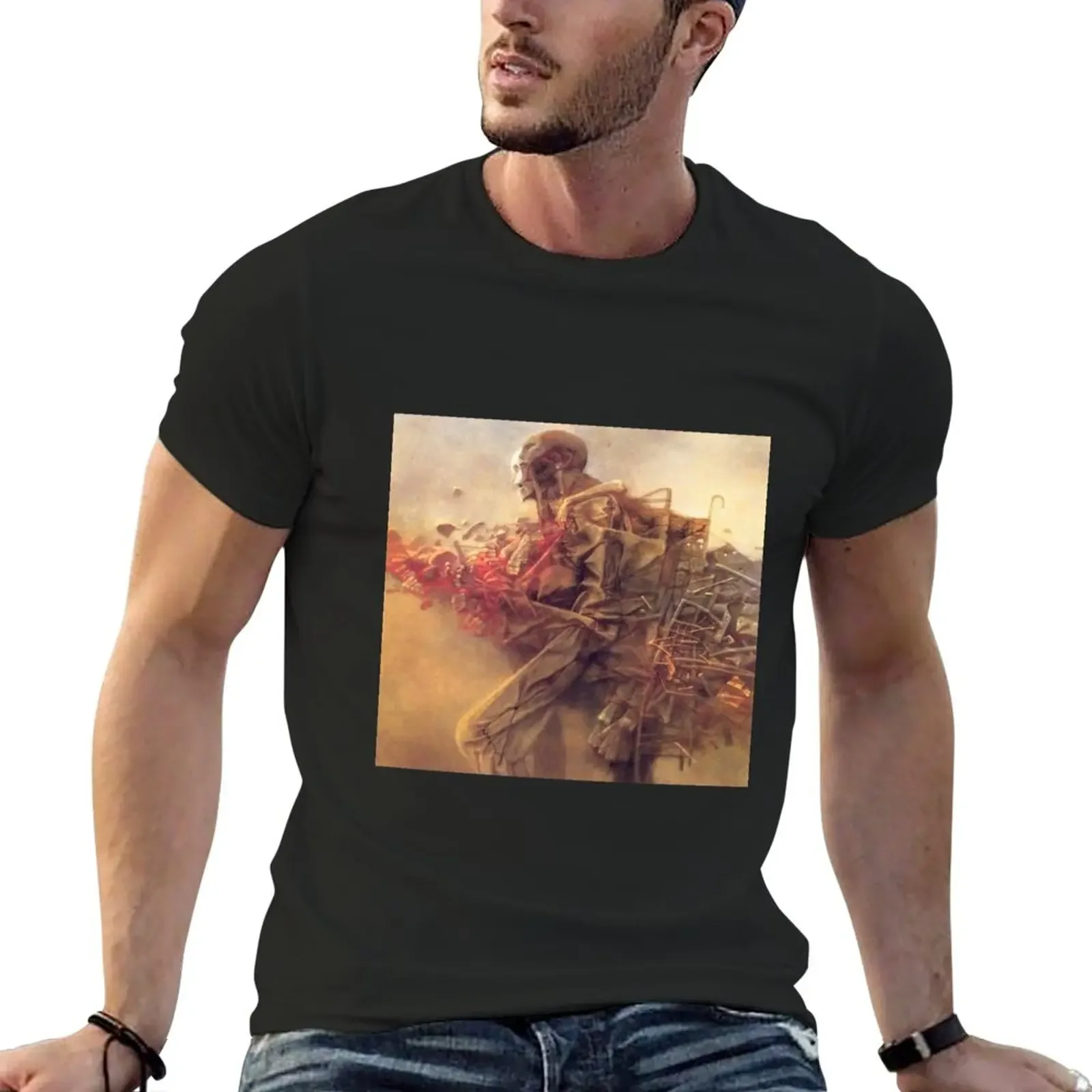 zdzislaw beksinski T-Shirt anime clothes sports fans funnys Men's clothing