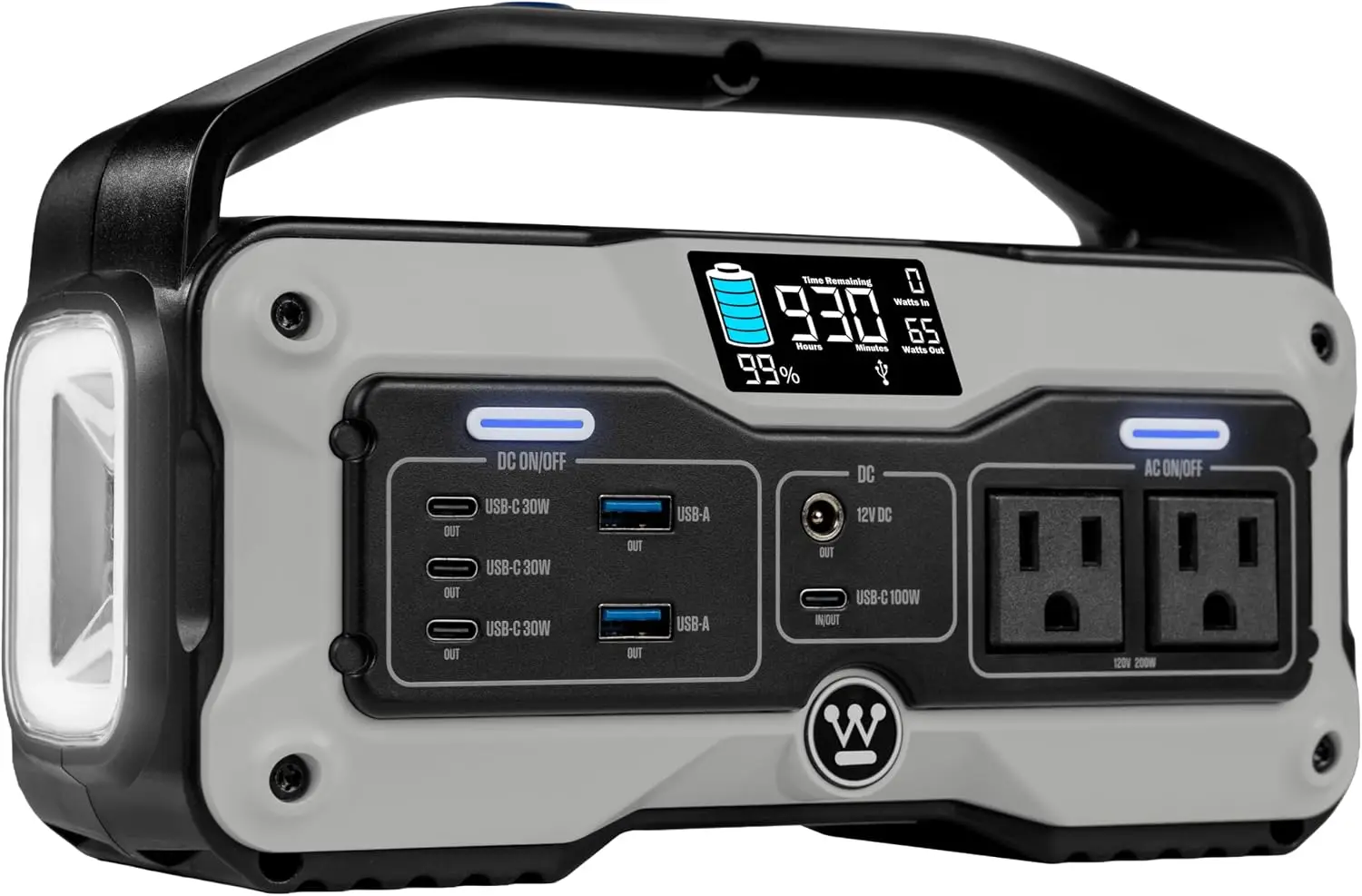 Portable Power Station 400 Watt 183Wh Solar Generator LED Display DC Outlet Camping Home Travel Indoor Outdoor Use Solar Panel N