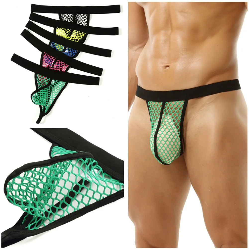 

Breathable Thong Men G-Strings For Casual Use Classic Style Color Matching Pattern Comfortable Low Waist For Everyday Wear