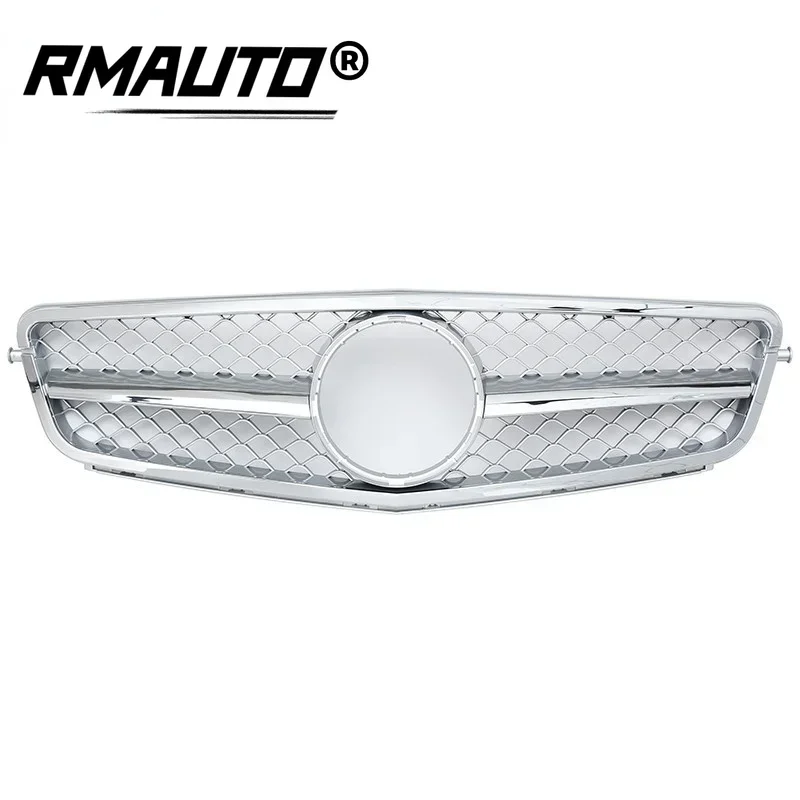 RMAUTO C63 AMG Style Car Front Bumper Grille Racing Grill For Mercedes W204 C200 C250 C350 2007-2014 Car Body Styling Kit view 3