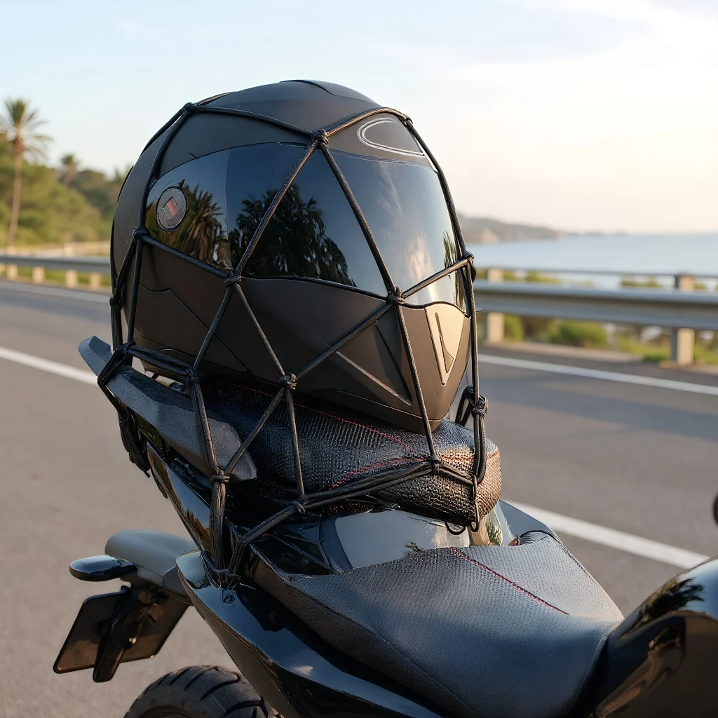 

Motorcycle Helmet Storage Suitcase BagHook Travel Merchandise Bag Bicycle Pedal Bike Net Fuel Tank Luggage Gear