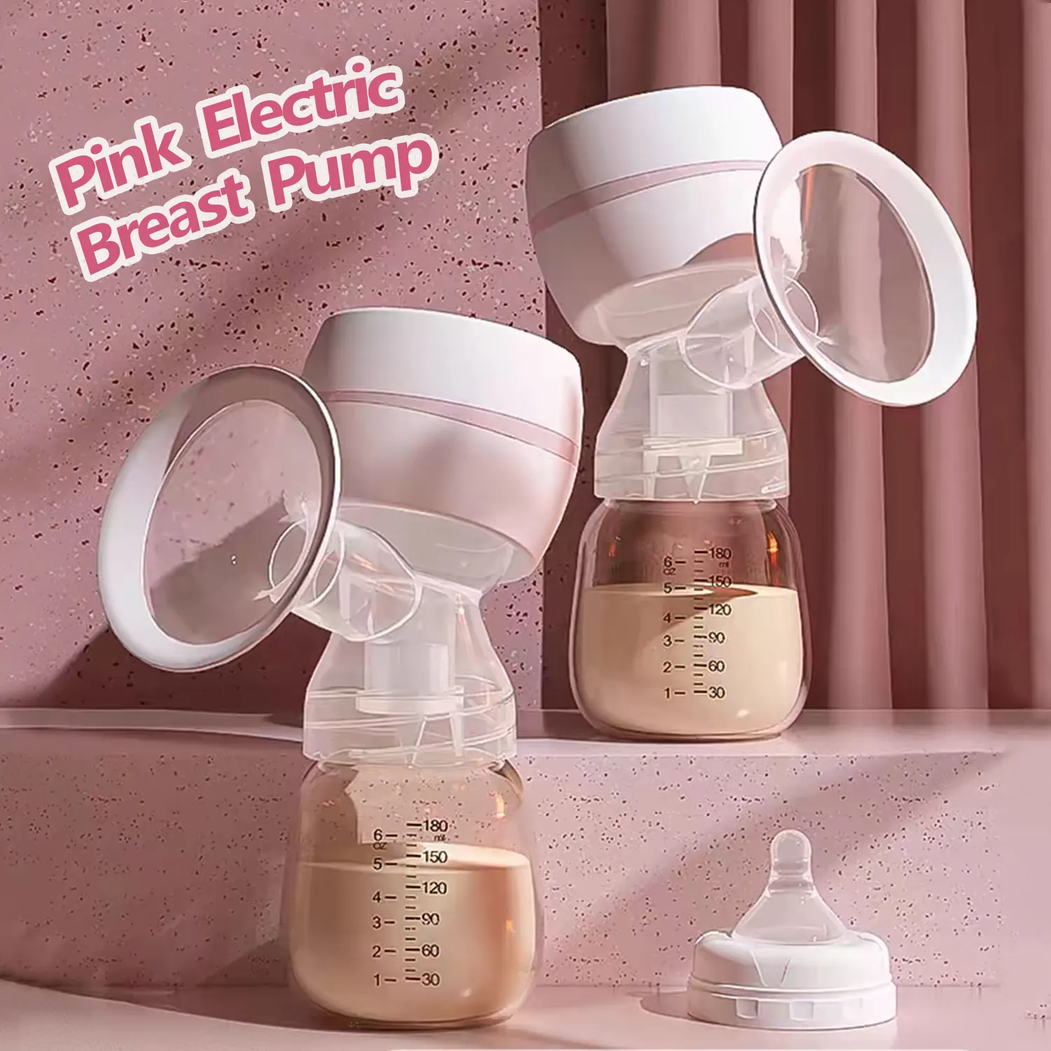 Fully automatic massage pumping painless silent integrated electric breast pump Pregnant woman breast milker LED display