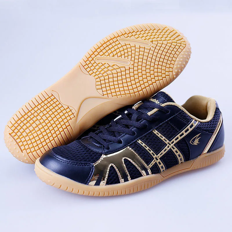 Chaussures de tennis de table respirantes unisexes, chaussures de sport noires et blanches, entraînement de badminton, chaussures de cour intérieure, hommes et femmes, marque de luxe, nouveau