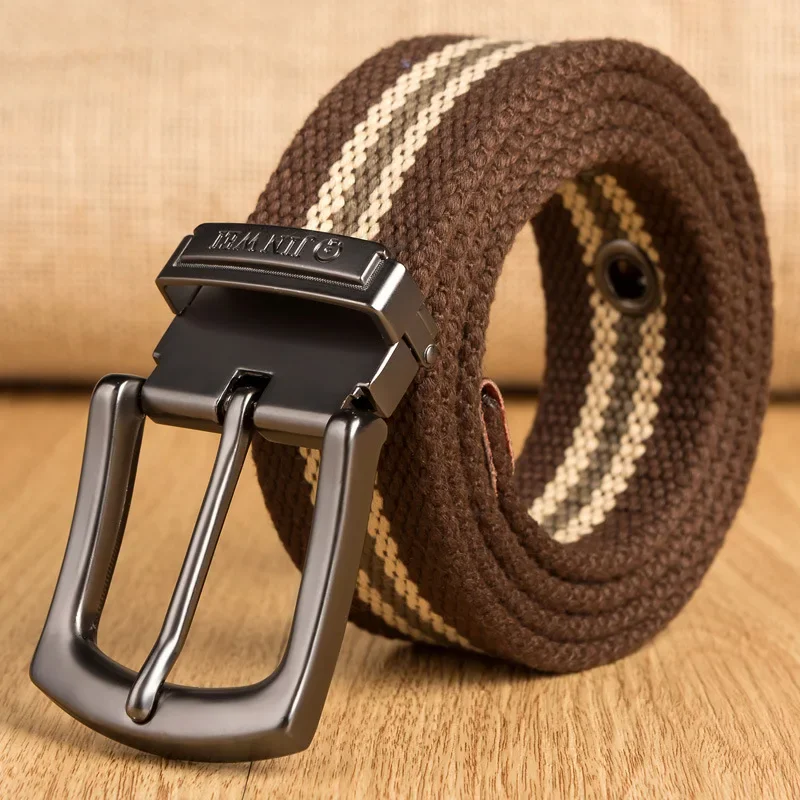 Military Tactical Canvas Belt for Men Detachable Metal Pin Buckle Waist Strap Outdoor Sports Mens Belts 130 140 150 160cm G696