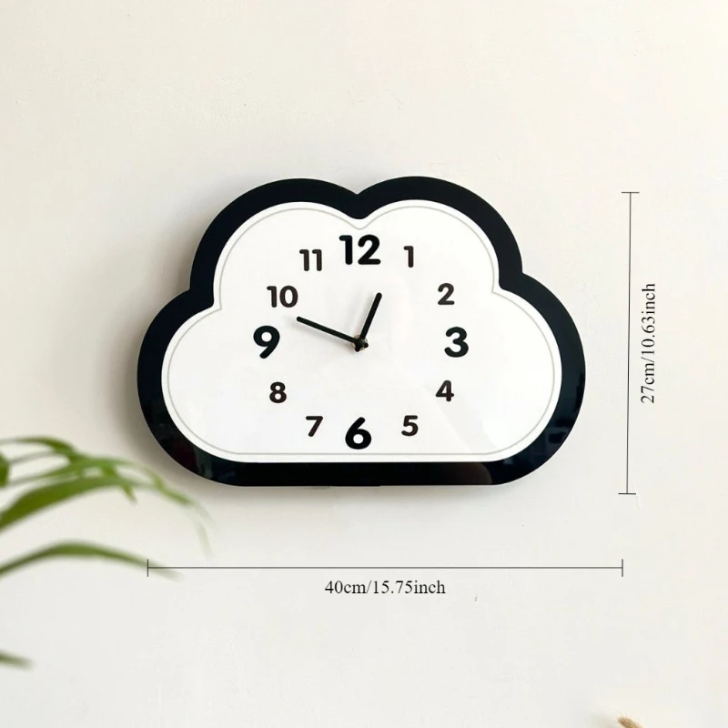 Cloud Creative Clock Swing Mute Living Room Home Decoration Wall Hanging Simple Punch-free Clock