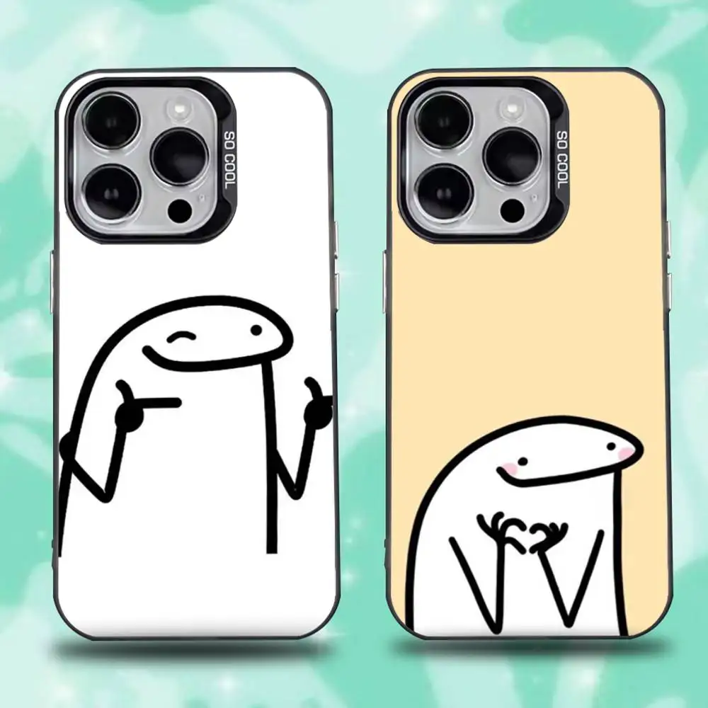

Cartoon Fun Stickman Phone Case For iPhone 16,15,14,13,12,11,Mini,Pro,E,SE4,XS,MAX Black Candy Matte Cover