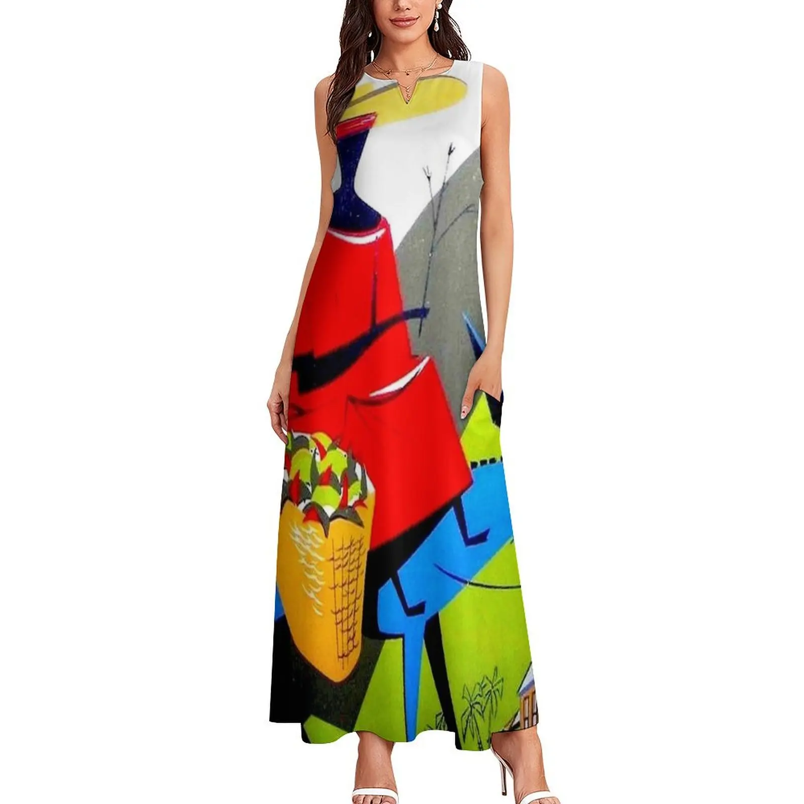 HAITI : Vintage The Citadelle Travel Advertising Print Long Dress summer outfits for women 2025 luxury woman party dress