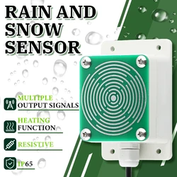 Analog Rain and Snow Sensor Transmitter Weather Induction Detection Heating Anti-icing IP65 Output RS485 0-2V 0-5V 0-10V 4-20mA