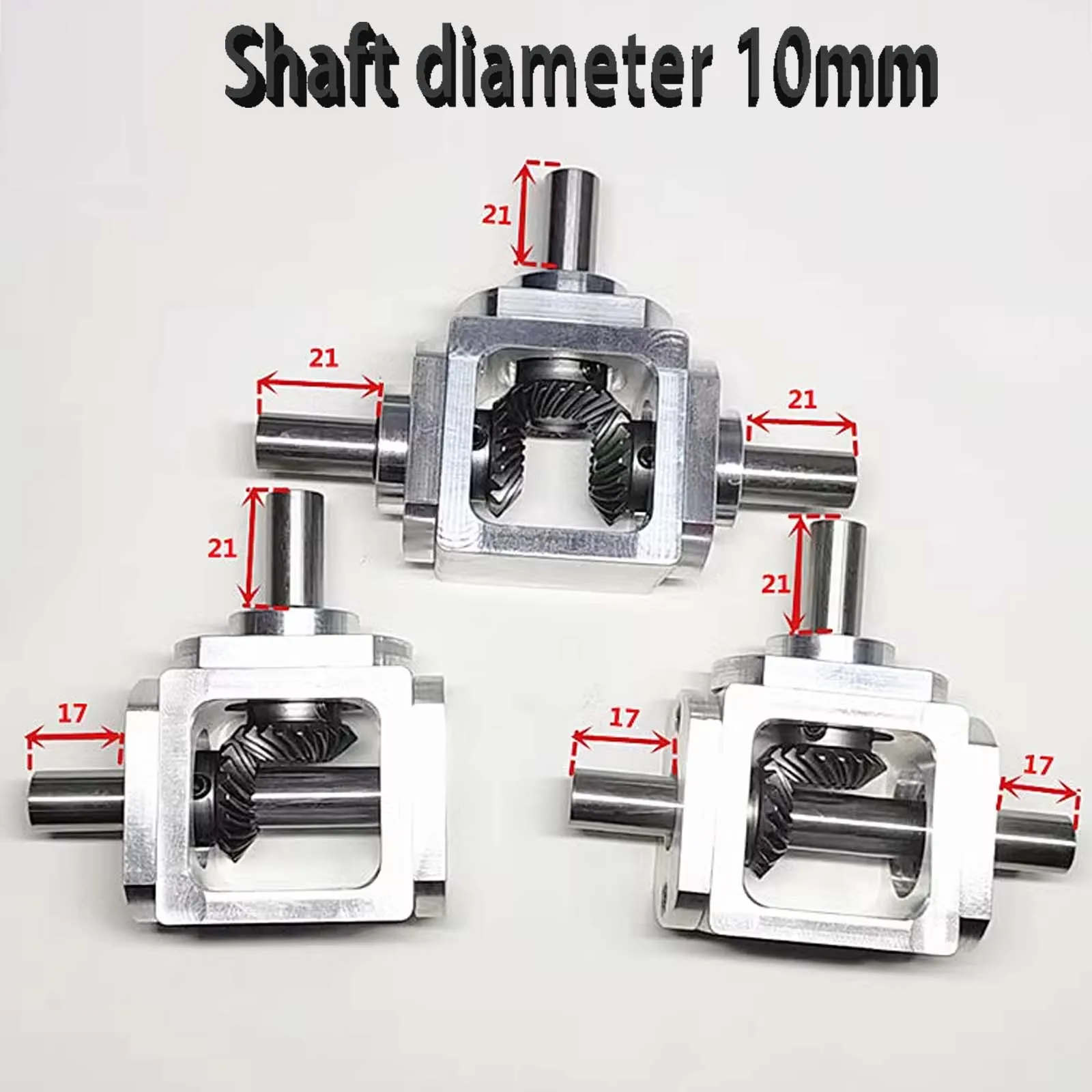 

Shaft Diameter φ10mm Small 1:1 T-type Angle Commutator, Right Angle Transmission Gearbox Bevel Gear Reduction Gearbox