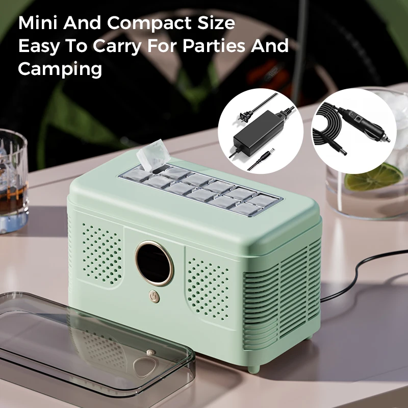 12V/220V Portable Mini Ice Maker for Car Home Dorm Office Camping Automatic Cube Ice Making Box Small Compact Ice Machine view 4