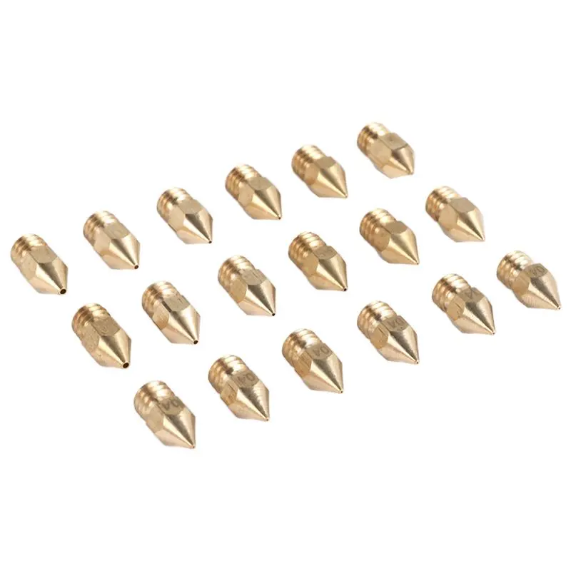 

2026 НОВИНКА: Набор из 18 латунных сопел для 3D-принтера M6 (2x0.2мм+2x0.3мм+6x0.4мм+2x0.5мм+2x0.6мм+2x0.8мм+2x1.0мм)