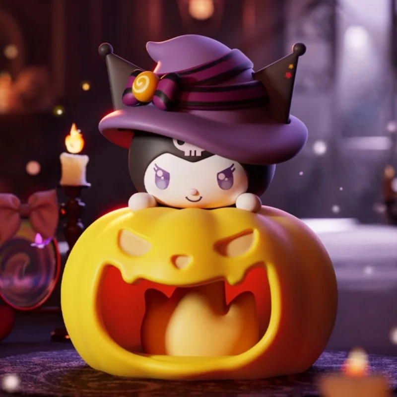 มินิโซ ซานริโอ ของแท้ ซีรีส์ Troublemaker โคมไฟกลางคืนรูปฟักทอง เฮลโล คิตตี้ คุโรมิ โปชาโกะ เมโลดี้ ของตกแต่ง ของเล่นเด็กผู้หญิง ของขวัญ