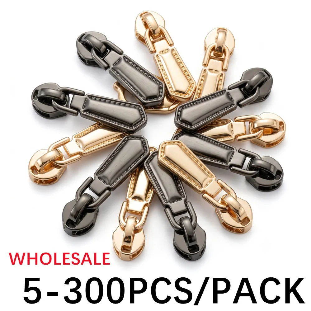 10/100/200/300Pcs Zipper Sliders for 3# Nylon Zippers Down Jacket Zip Head Bag Clothing Zips Repair Kits DIY Sewing Accessories