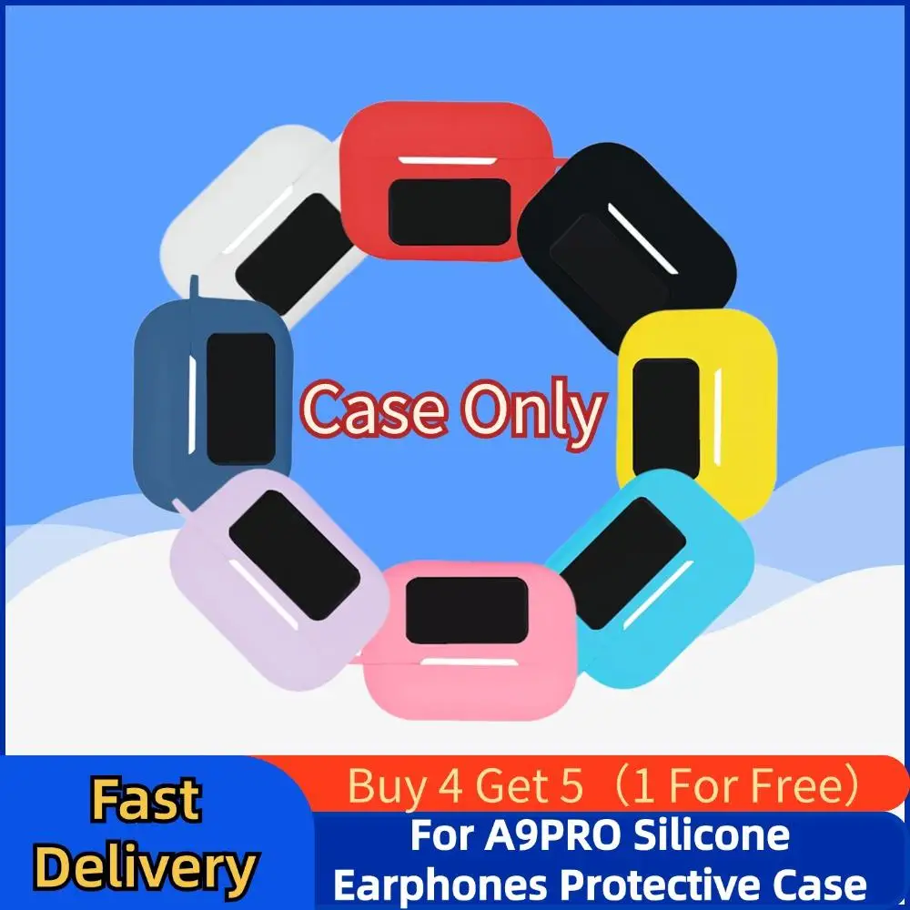 For A9PRO Silicone Earphones Protective Case Touch Screen Earphone Anti Drop Soft Shell For Popular LCD Smart Bluetooth Earphone