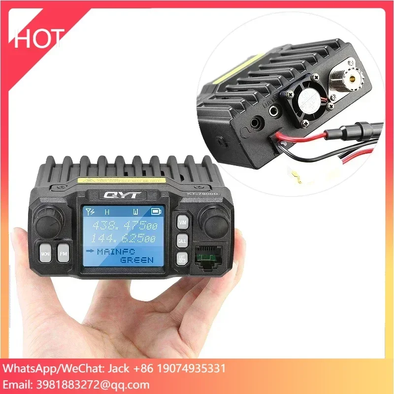 

QYT KT-7900D Quad Band 25W 200 Channels Mini Mobile Walkietalkie FM CB Radio 136-174/220-270/350-390/400-480MHz