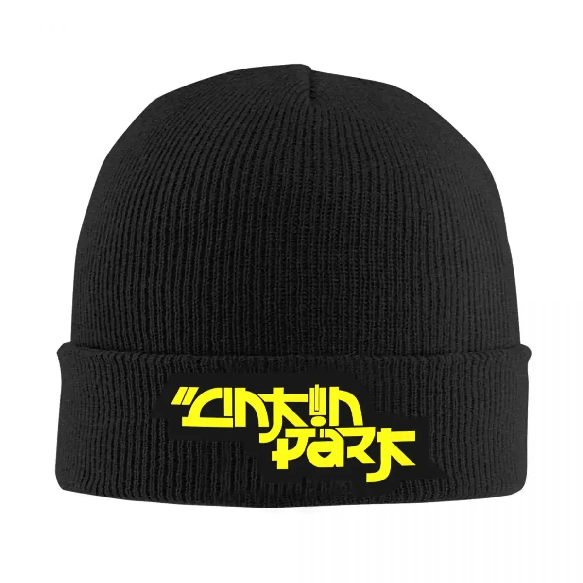 

Linkin-Park Yellow Logo Beanie Hats Rock Nu-Knit Hat Kpop Elastic Adult Unisex Caps Autumn Cute Bonnet Hats Gift Idea