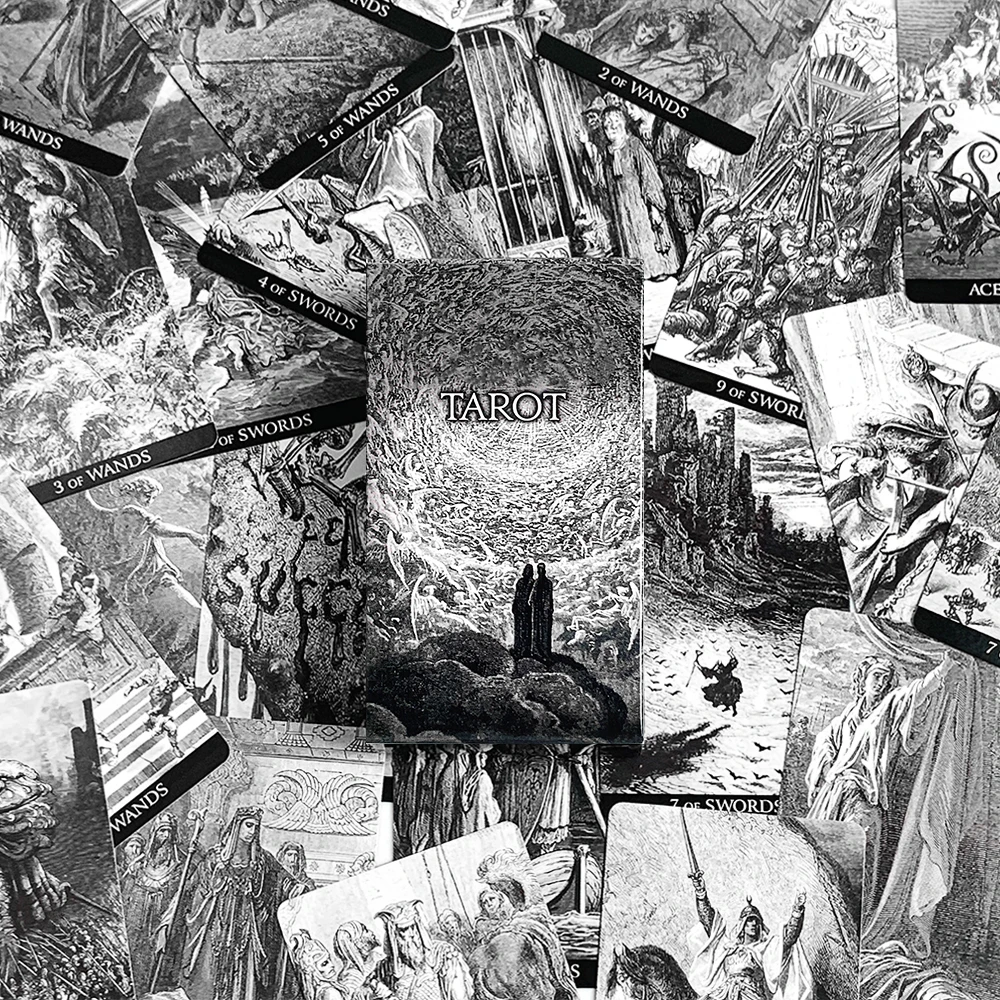 Gustave Dore بطاقة التارو 78 قطعة بطاقات ألعاب لوحية للحفلات للعائلة والأصدقاء الترفيه النسخة الإنجليزية بطاقات ألعاب العرافة #3
