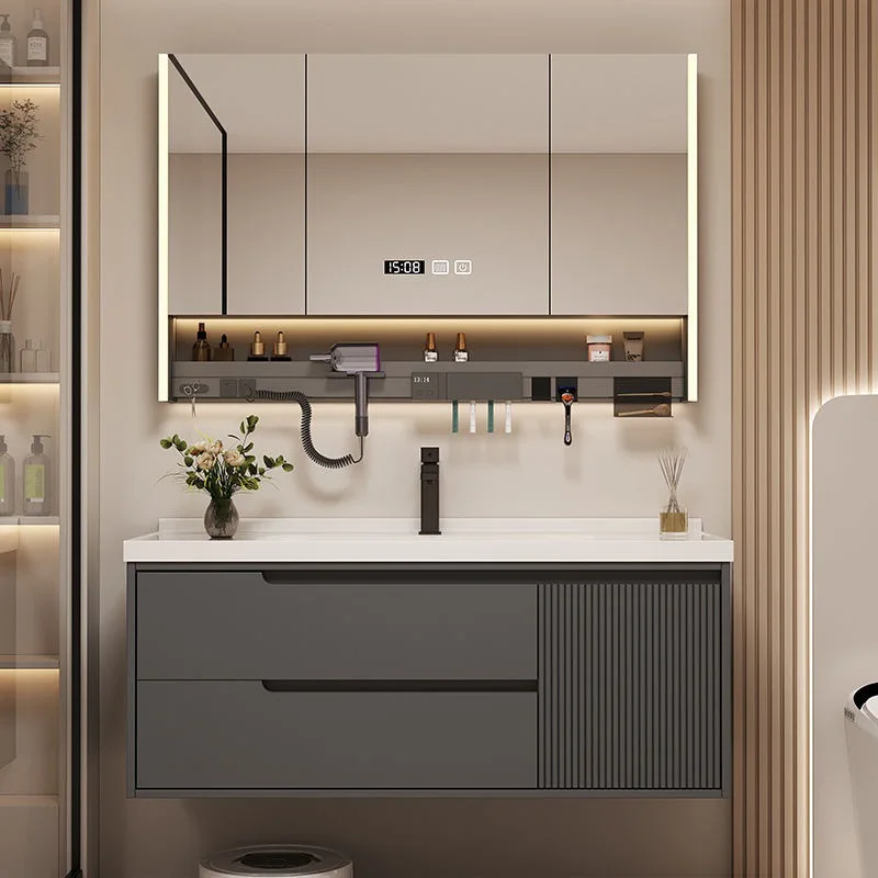 

Wall cabinet Wooden bathroom Toilet wall Floor Face washing household simple wash basin Ceramic integrat