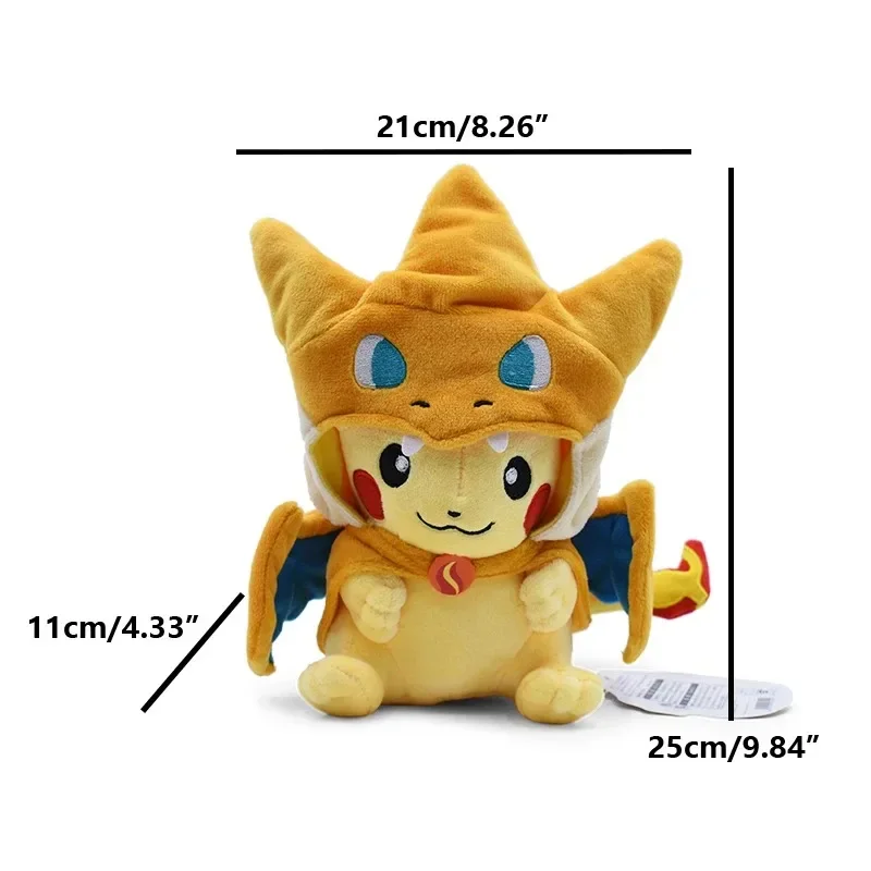 Cosplay Pikachu Pokemon Pluche Eevee Charizard Snorlax Garchomp Tyranitar Hydreigon Ampharos Gevulde Pop Speelgoed Voor Kid Miniso Gift