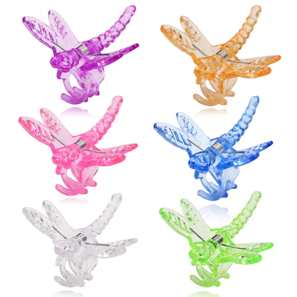 18-48PCS Mixed Orchid Clips Reusable Plastic Garden Plant Dragonfly Butterfly Clamps for Support Flower Vine Ornamental Clips