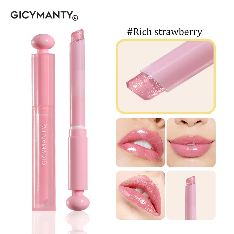GICYMANTY Solid Jelly Lipstick Color Changing Temperature Sensitive Moisturizing Plump Glossy Shine Long Lasting Lip Gloss