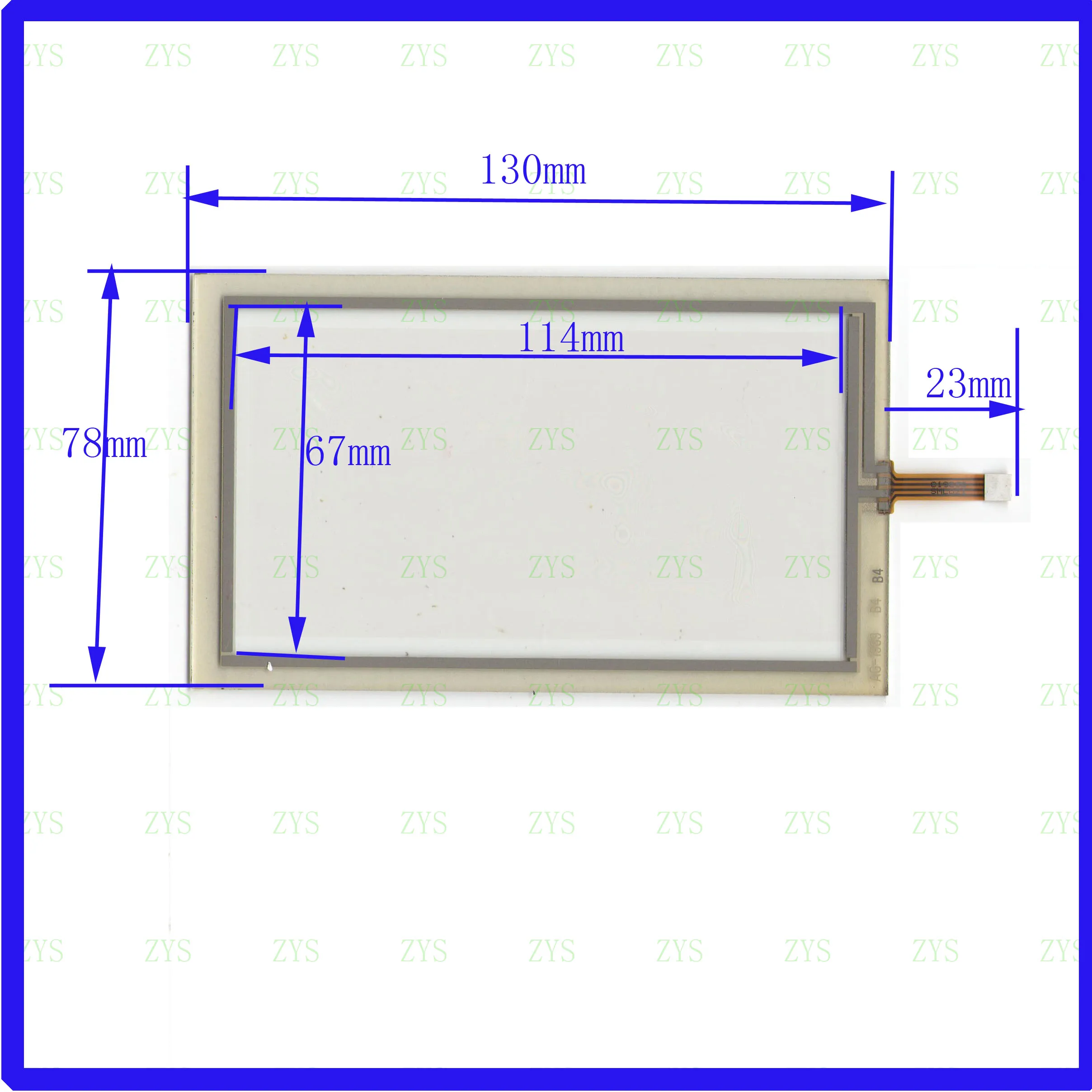 AG-1989  this is compatible 130*78mm  4lines resistance screen for car  DVD redio 130*78 AG1989