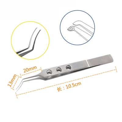 Pinzas de acero inoxidable para oftálmico, herramienta ocular oftálmica, estilo Utrata, Capsulorhexis, 85Mm, Forcep