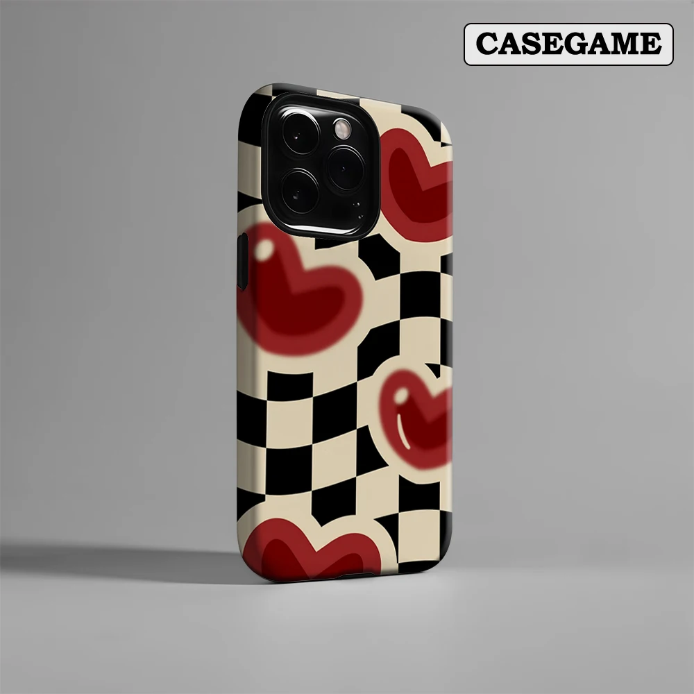 

Niche Twisted Hearts Luxury Phone Case for iPhone 17 16 15 14 13 12 11 Pro Max Air Plus Luxury Double-layer Back Cover