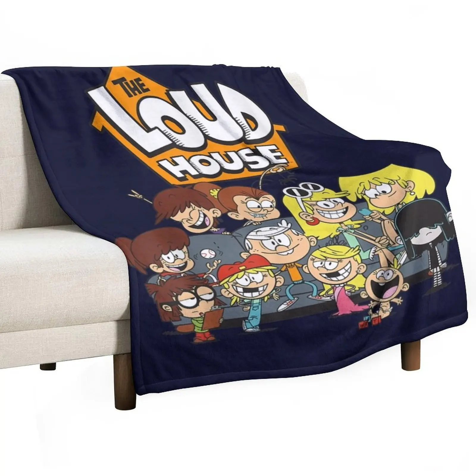 Manta con personajes de Nickelodeon The Loud House, manta versátil y acogedora para todas las ocasiones