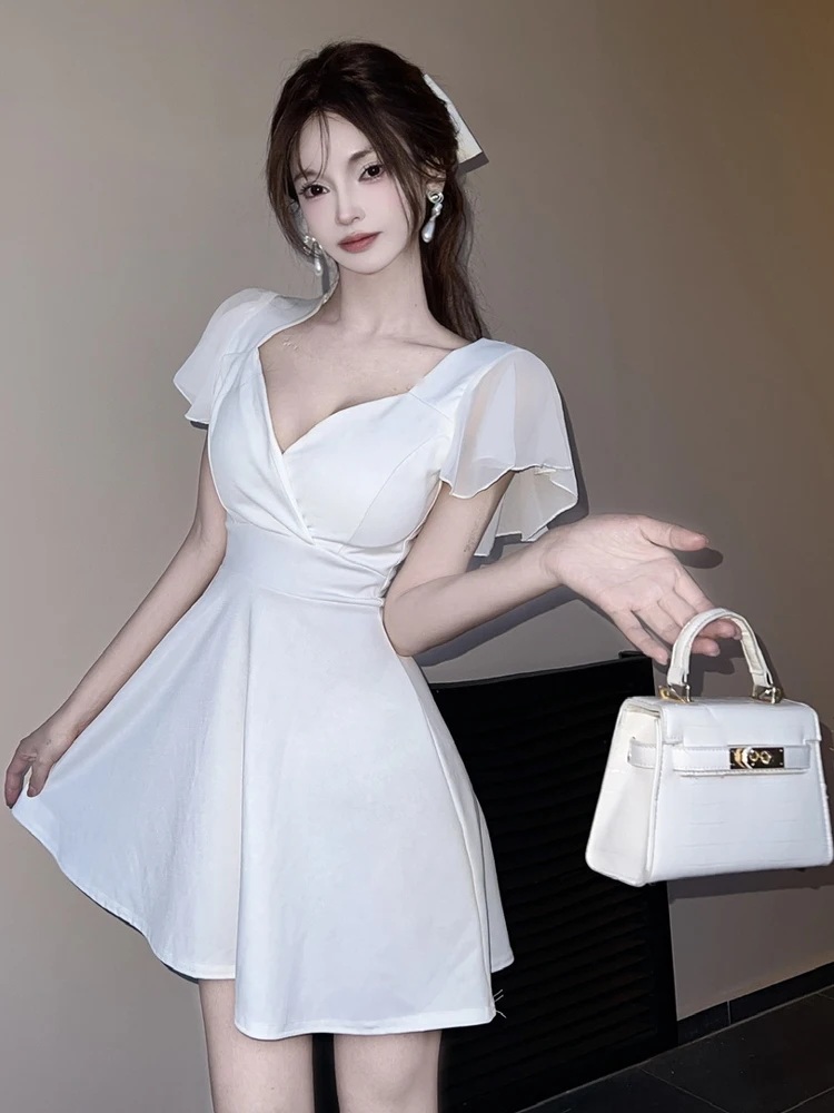 

Sweet Retro Pure Desire V-ne Кружевное платье с глубоким вырезом Свек Dr Princ Bal А-силуэта Сексуальное платье с завязкой на талии для похудения