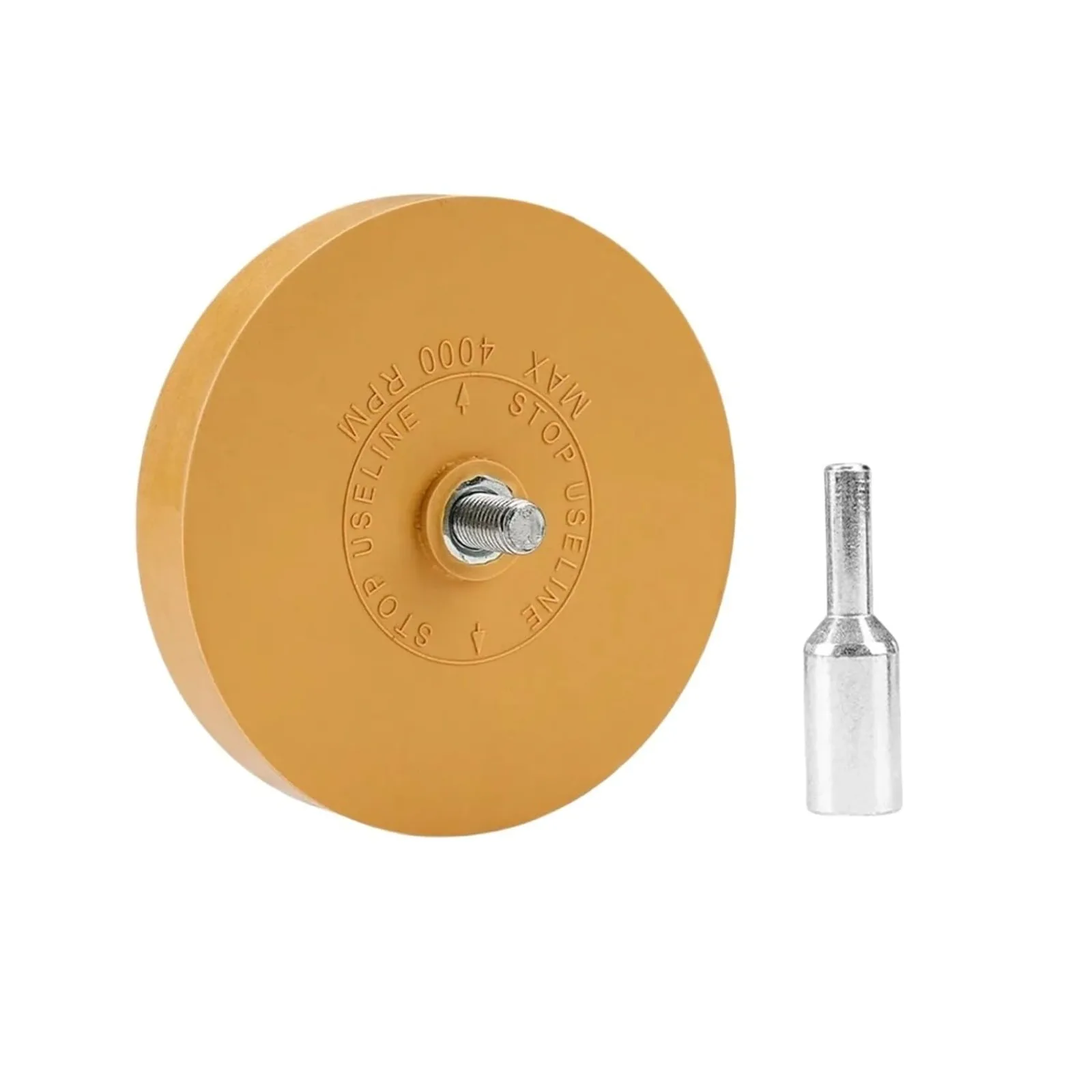

4 Inch Eraser Wheel for Drill, Rubber Adhesive Remover Tool for Car Truck SUV Sticker Glue Tape Residue Remover (1 Set)