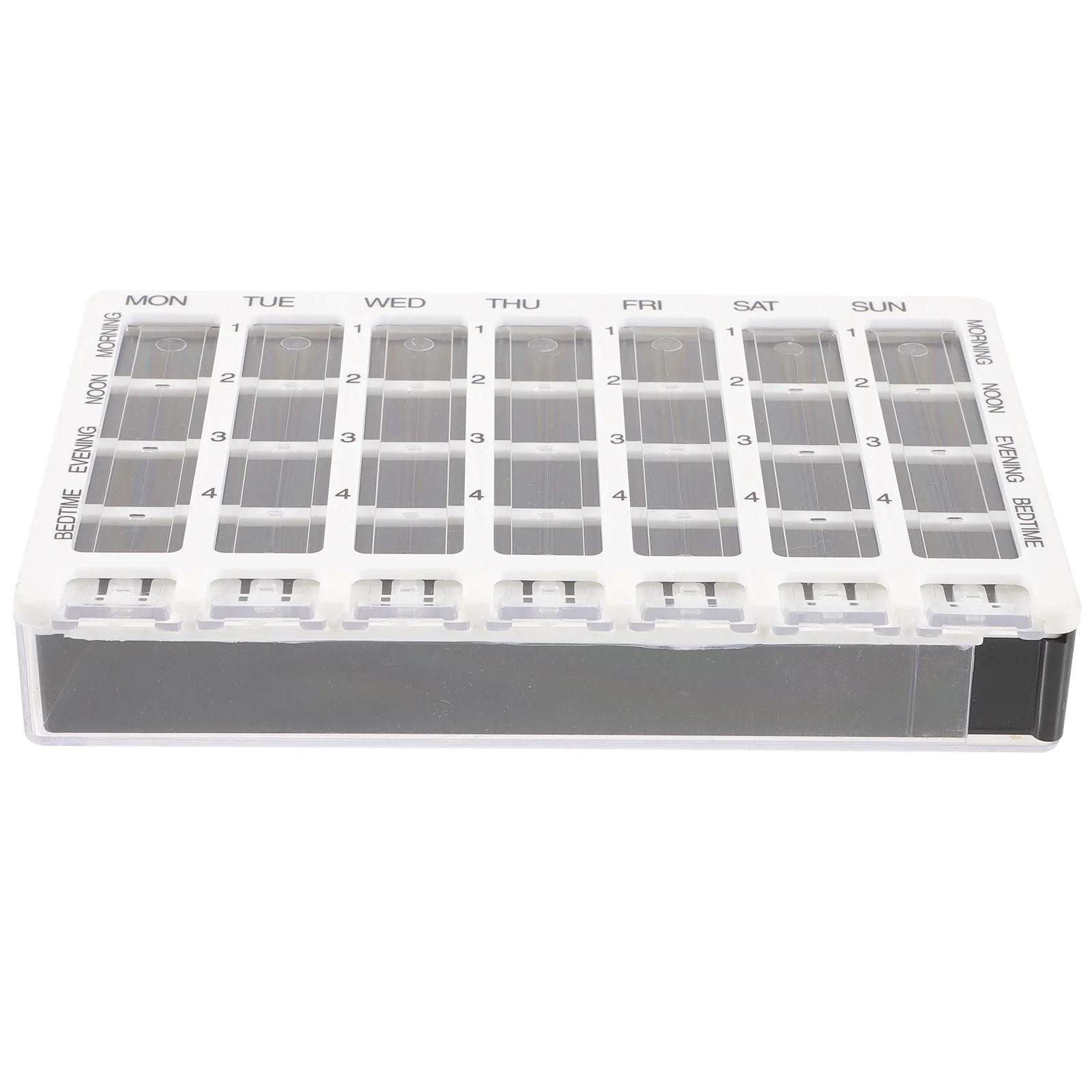 

1pc Weekly Pill Box 28 Grids Portable Lightweight Medicine Organizer Travel Pill Storage Container For Home Trip Use