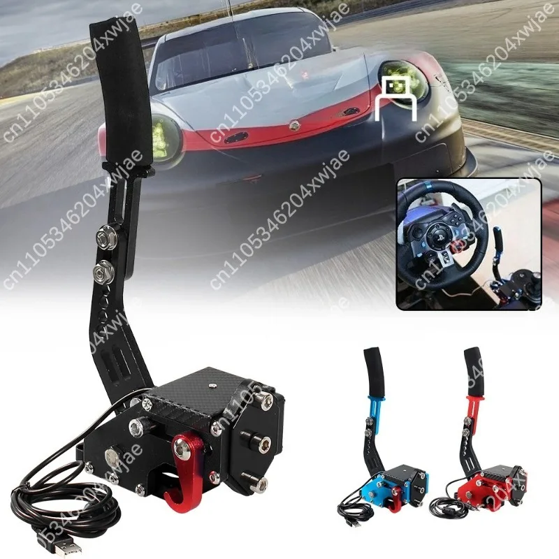 PC USB Racing Handbrake Hall Sensor Linear Handbrake for Sim Racing Drift Games Plug and Play