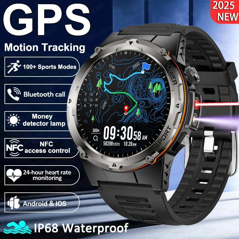 

Для XIAOMI Смарт-часы GPS Спорт на открытом воздухе Фитнес-трекер Монитор здоровья BT Вызов NFC 365 нм Инфракрасный IP68 Водонепроницаемые часы Мужские