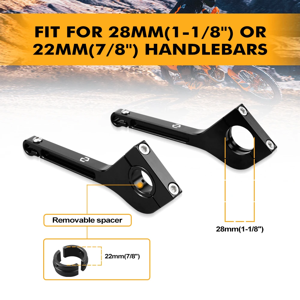 Für F2R Laba7 Roadbook Montagearme Kit Halterung Halter für KTM Husqvarna GasGas Beta Husaberg Sherco passend für 22 mm 28 mm Lenker