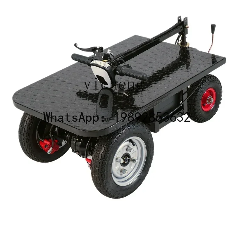 A1  reverse riding donkey electric tricycle flatbed truck pulling sand cement truck tricycle pulling cargo trolley swing truck