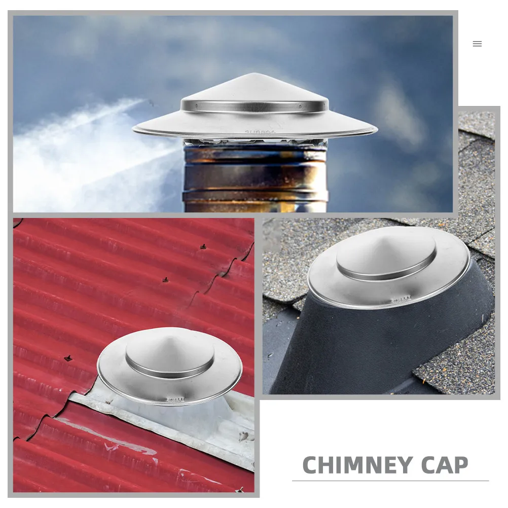 Fireplace Stove Wood Resistant Steel Halloween Christmas New Year Chimney Cap Stainless Steel Chimney Cap Rain Chimney Cap Roof