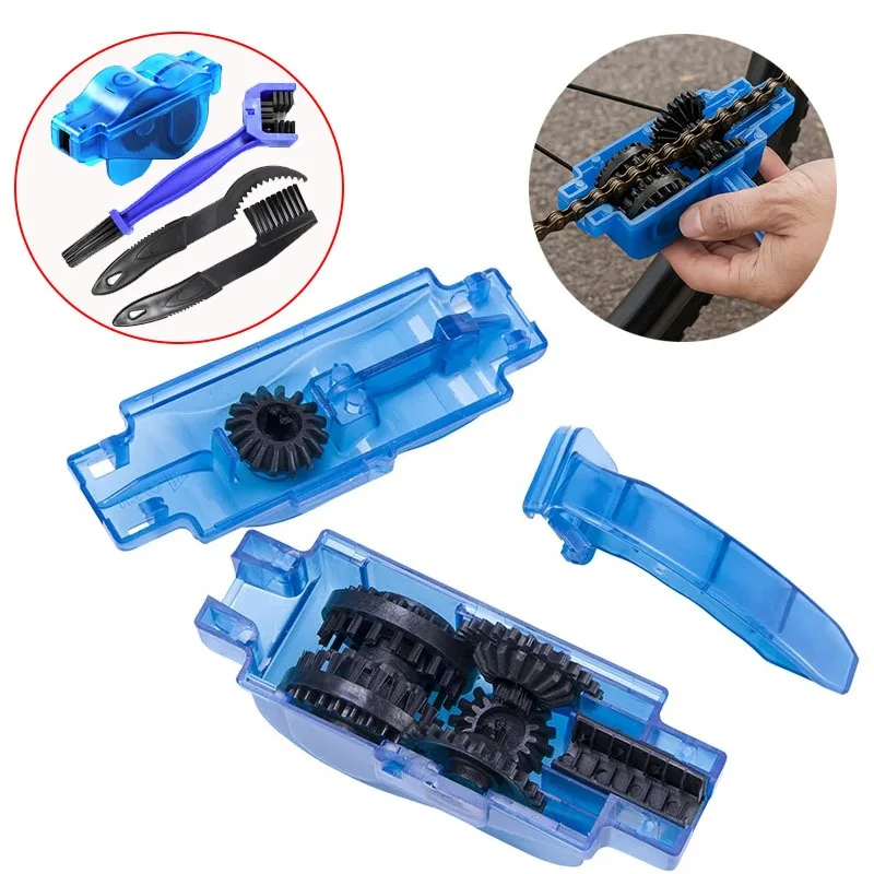 

Портативный набор для чистки велосипедной цепи с с скрубберными щетками, профессиональный инструмент для мытья велосипеда для обслуживания езды на горном дороге