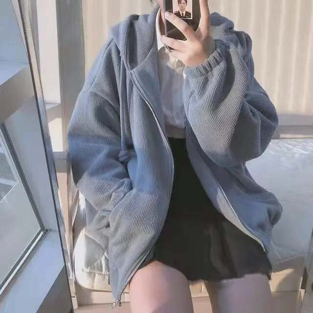 Felpe con cappuccio grafiche Abiti autunnali da donna Corea Lettere da donna Goth Up Traspirante Addensare Sport Pendolarismo Goth addensato