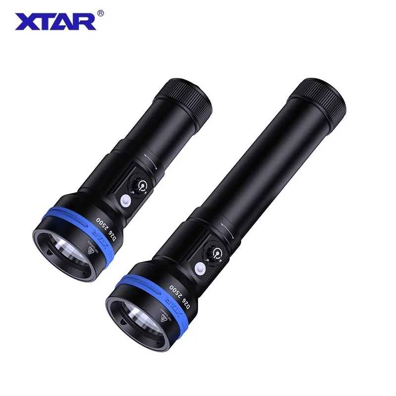 XTAR D26 2500 Diving Flashlight 2500 Lumen Beam Distance 320 Meter Magnetic Switch Torch 100 Meter Diving Depth