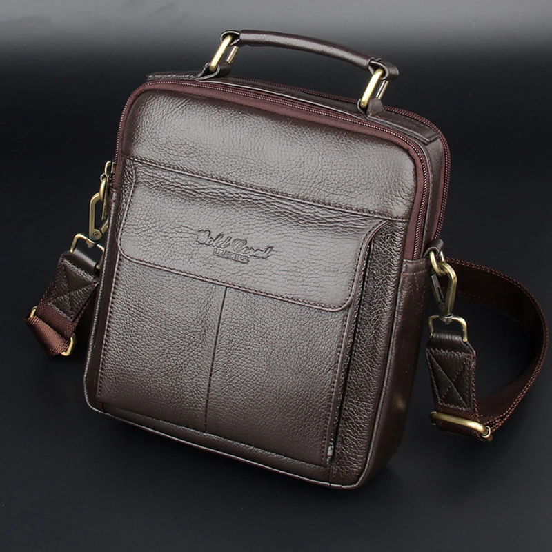 Hot Sale Men's Messenger Bags 100% Natural Genuine Leather Handbags Famous Brand Men Fashion Casual Shoulder Bags