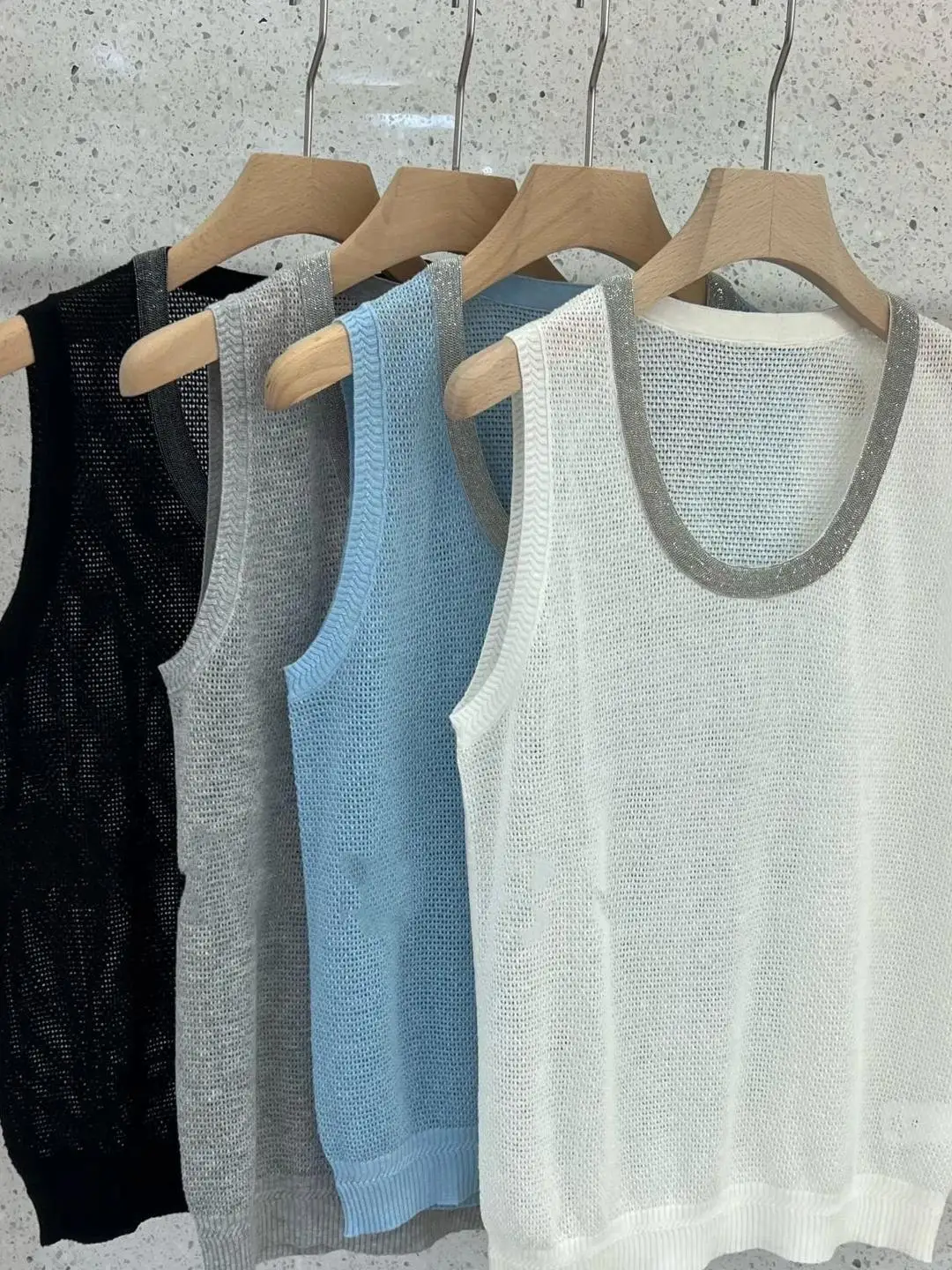 Summer Silk and Linen Round Neck Vest with Lazy Style Slimming Women's Sleeveless Top