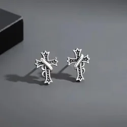 New Personalized Hip-hop Punk Retro Men and Women Cross Earrings Fashion Trend Party Niche Jewelry Decoration Gift Accessories