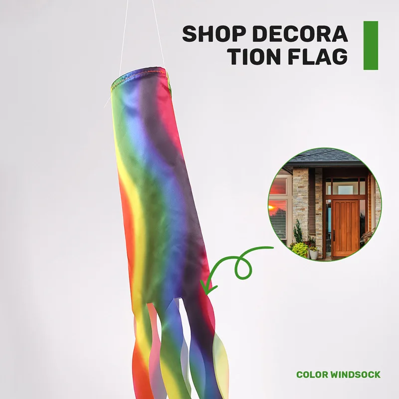 

Радужный ветроуказатель, флаг-стример, сад, украшение для кемпинга, флаг 70CM-A51M