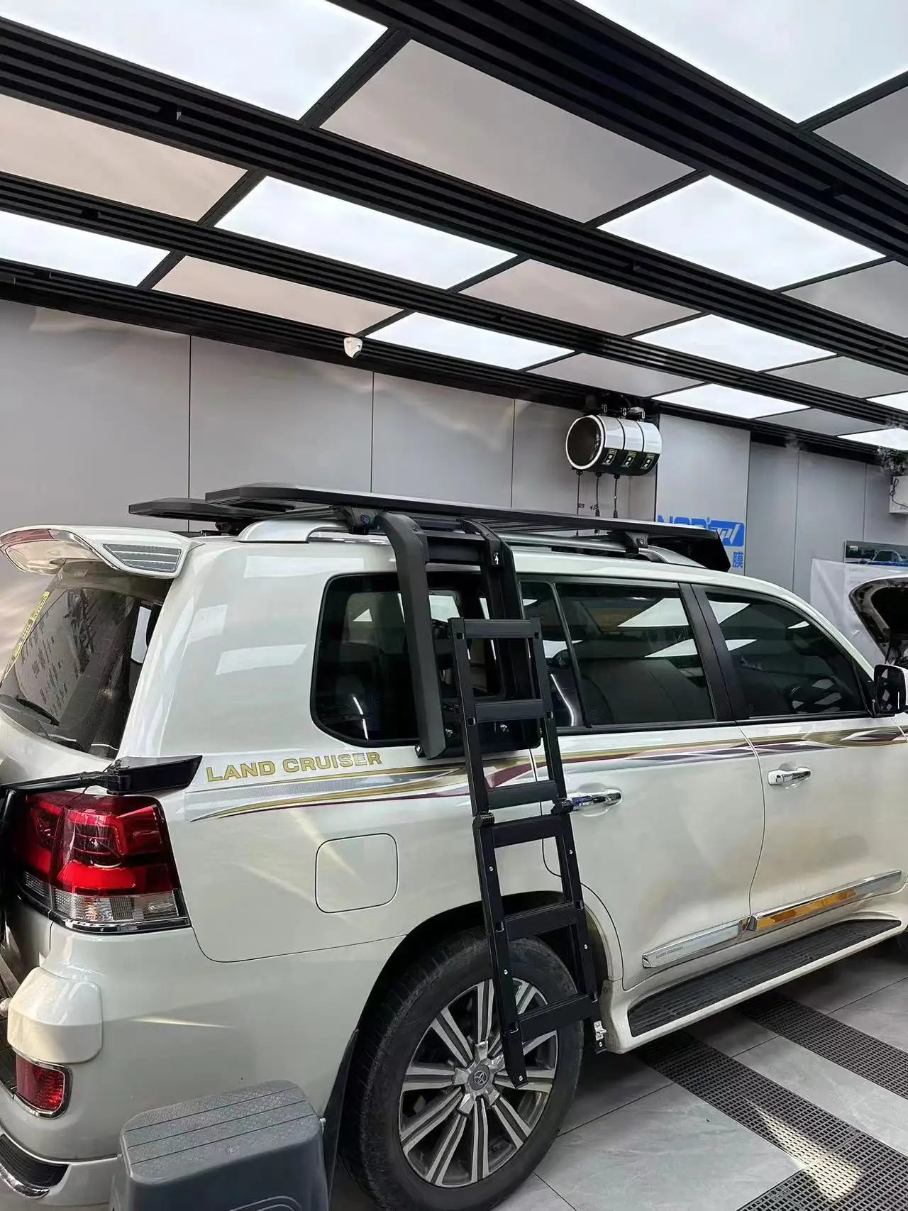 Aluminum Alloy CAR ROOF RACK with LADDER & STORAGE BOX for TOYOTA LAND CRUISER 200 LC200 High Load Capacity 200kg